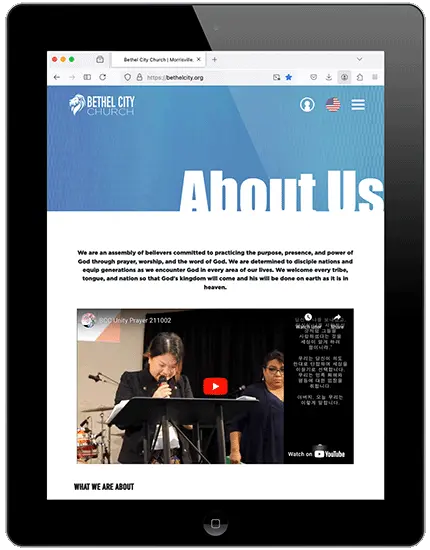 website connect page